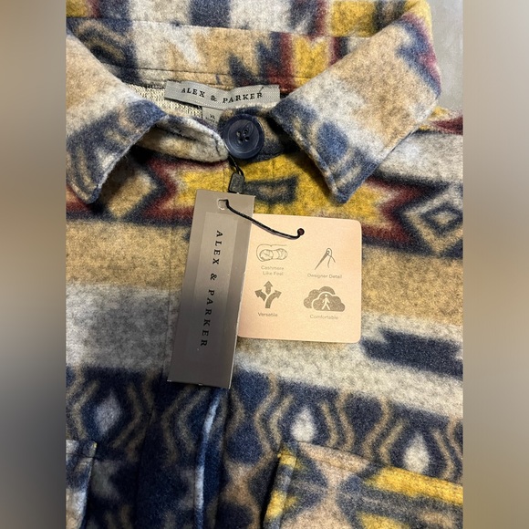 Alex& Parker Size:XL Women Button Up Jacket Soft Layering Long Sleeve Pockets - Picture 9 of 15